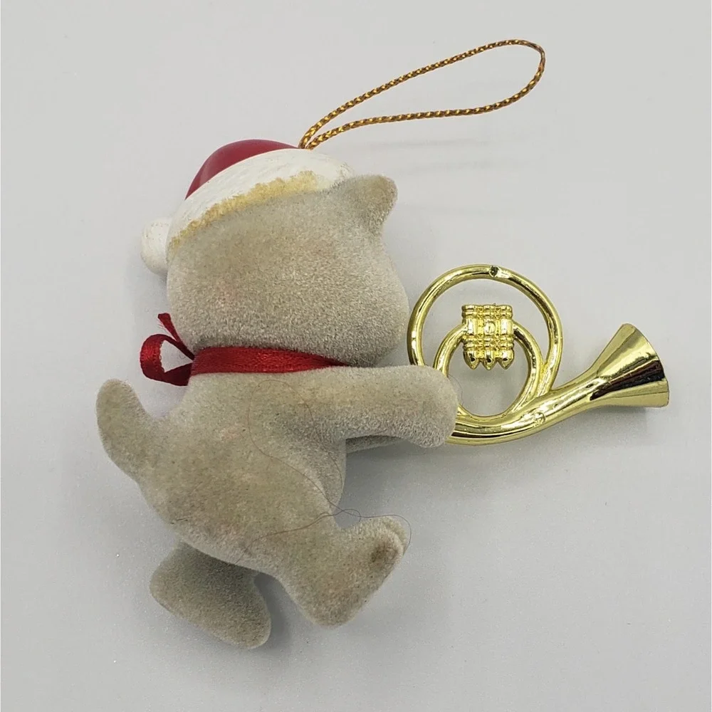 Merry Marchers‎ Kitty with French Horn Christmas Avon Ornament